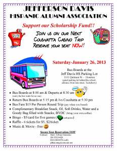 January Coushatta Trip Flyer