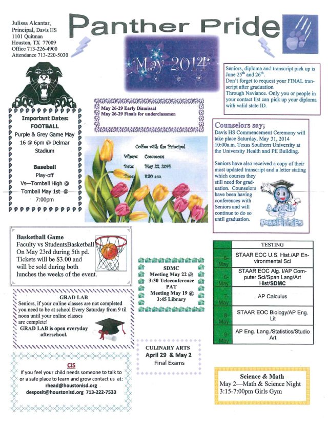 Jeff Davis May Newsletter