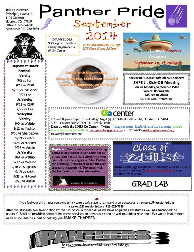 August 2014 newsletter