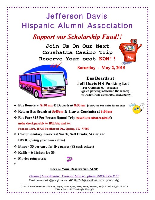 2015 Jeff Davis Casino Trip Flyer - May 2, 2015