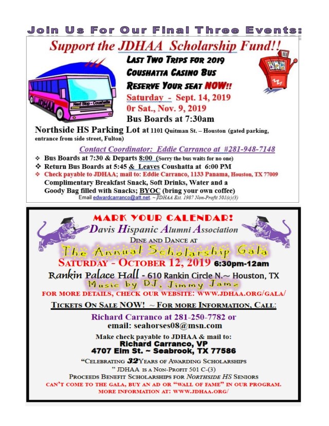 2019 Three Events website page